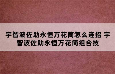 宇智波佐助永恒万花筒怎么连招 宇智波佐助永恒万花筒组合技